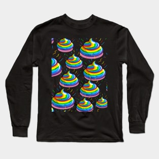 Rainbow Poo Party - Magical Unicorn Long Sleeve T-Shirt